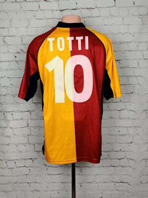 Maillot AS Roma Third 2000/01 Kappa, Totti #10, Taille XL, Bleu