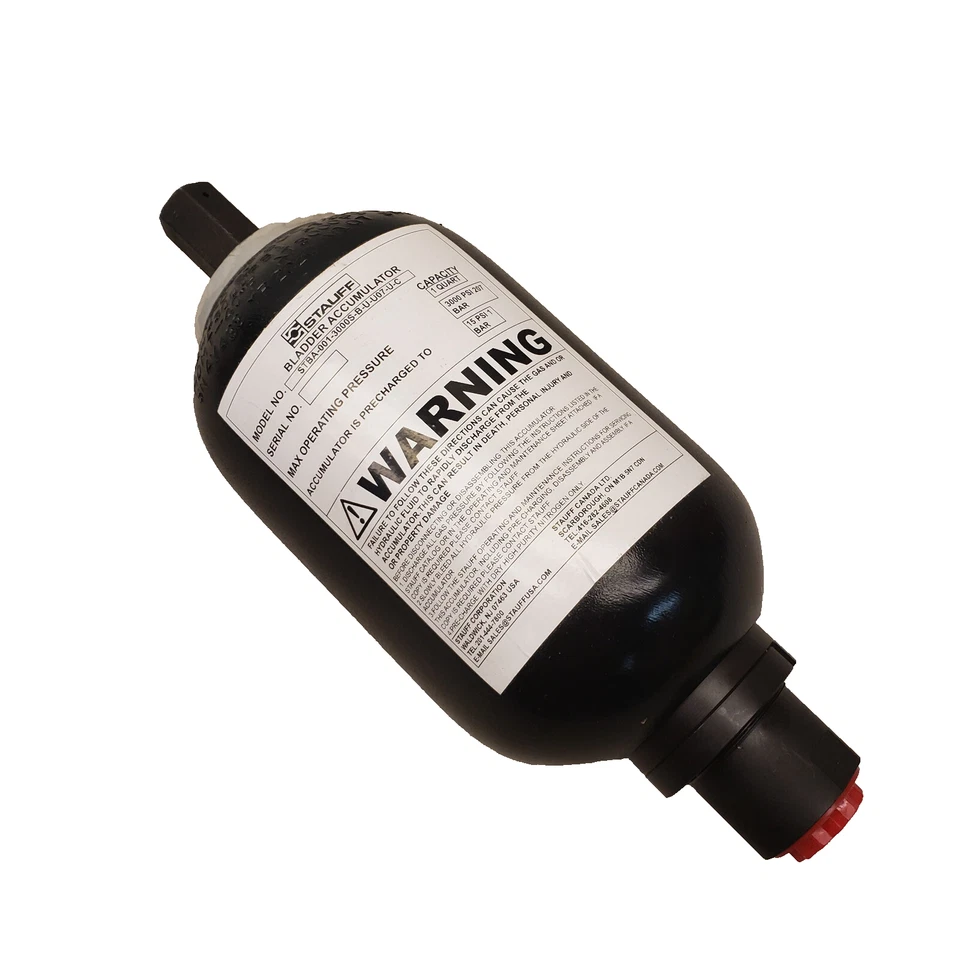 Acumulador de vejiga STAUFF 6100084087 STBA-001-3000S-B-U-U07-U-C / 1 Qt 3000 PSI Foto 2 de 4