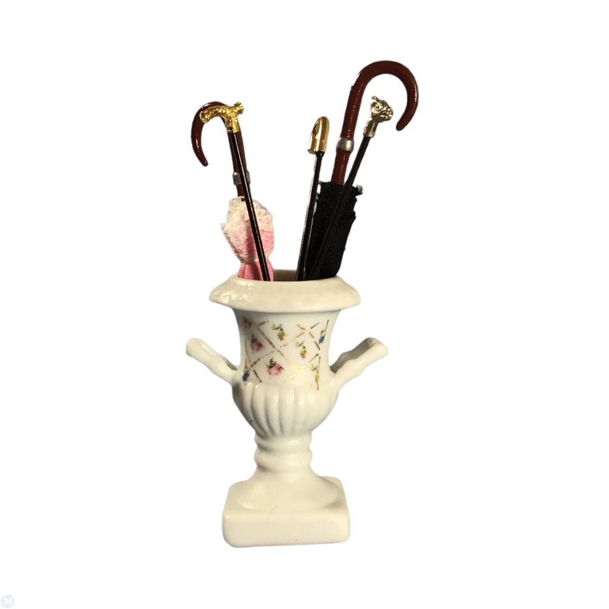 Reutter Porcelain Dollhouse Miniature Decorated Porcelain Umbrella Stand eBay