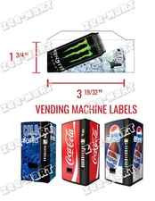 (2) Vend Labels (Flavor Strips) - 16 oz -Monster + Monster Zero Ultra