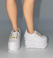 Rainbow High Color Create Fashion Doll Outfit Shoes White Gold Platform Sneakers
