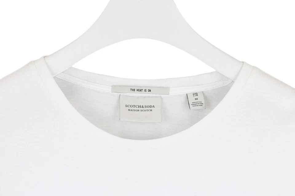 Sudadera Scotch & Soda Hombre M Manga Larga Talla Grande Más Larga En La Espalda Blanca Foto 4 de 4