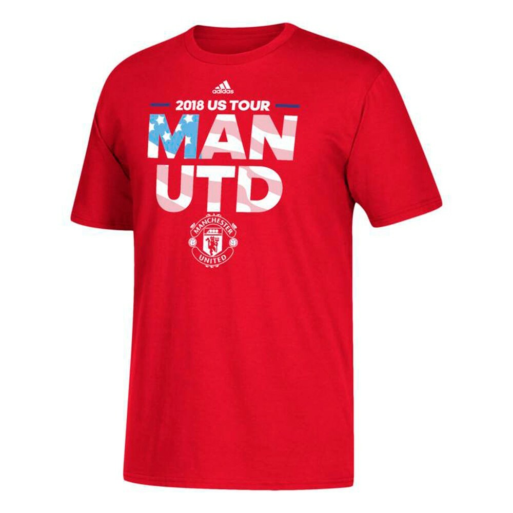 Manchester United UEFA Adidas Men's 2018 US Tour Red T-Shirt