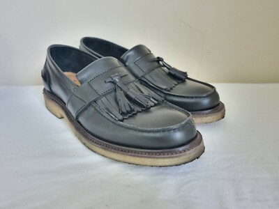 Joseph Cheaney X Toast Slipper schwarz Leder Penny Quaste Schuhe UK 8,5