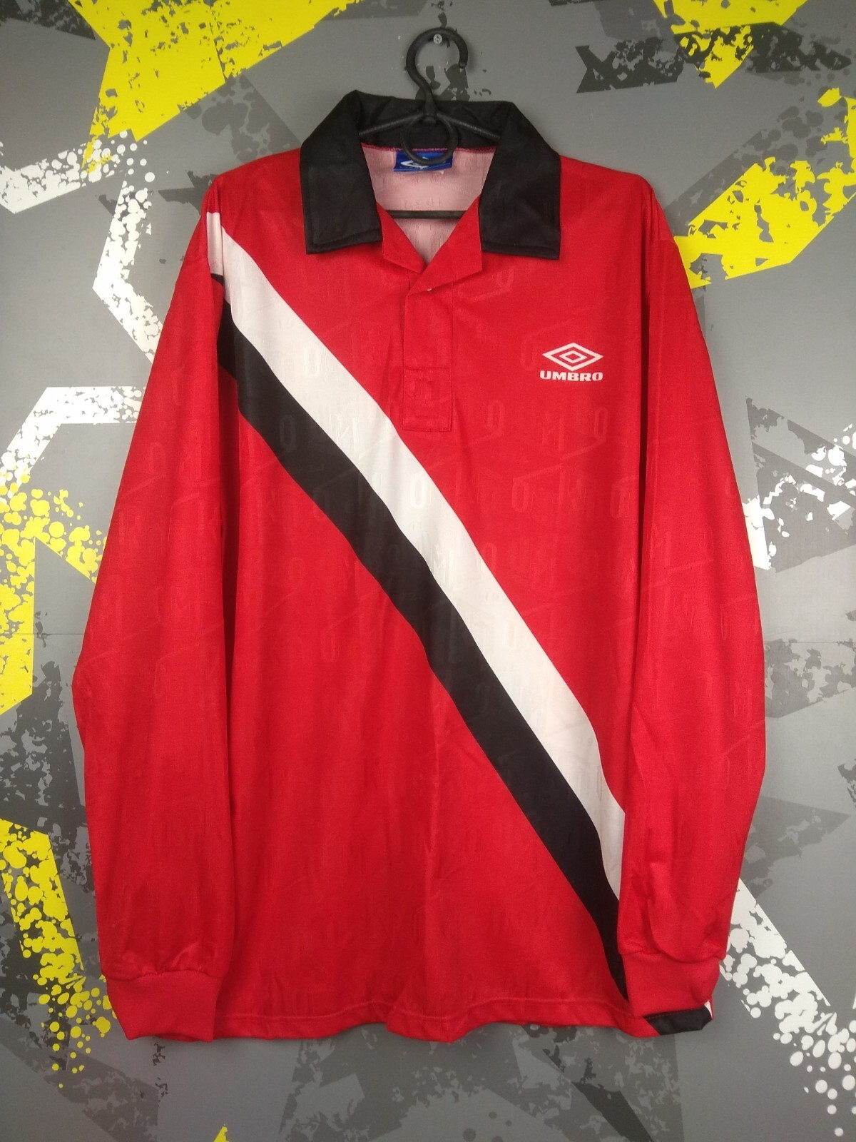 Umbro Vintage Jersey Long Sleeve Football Soccer Shirt England Men Size L ig93