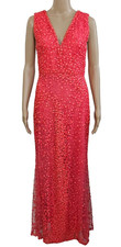 ELIE SAAB Pink Beaded V Neck Sleeveless Evening Gown Sz 40 / 8 US $10,300