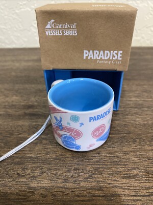 Carnival Cruise Line Paradise 2 ounce Espresso mug Coffee Collectible Ornament
