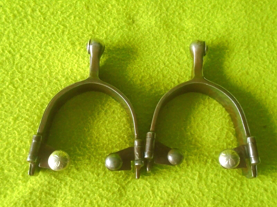 FANCY Vintage Beautiful Silver Scroll Western Horse Show SPURSGREAT