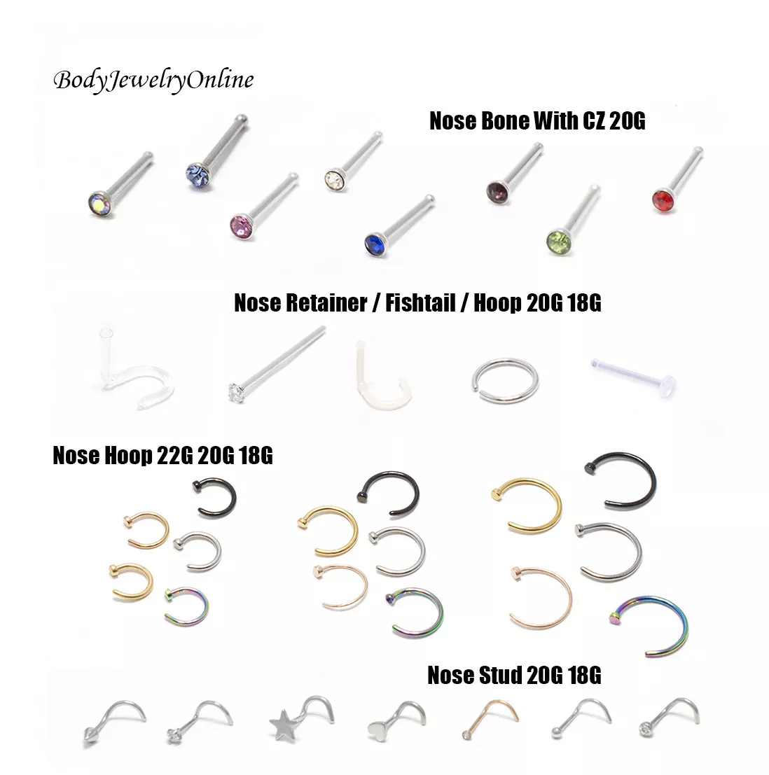 Fishtail nose hotsell ring hoop