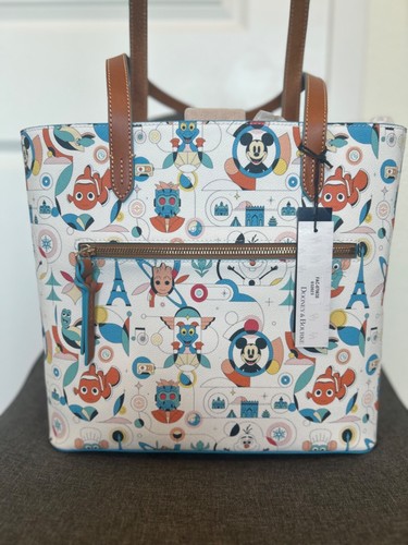 Disney Parks Dooney & Bourke Epcot Reimagined Olaf Figment Remy Tote Bag NWT!! - Picture 4 of 13