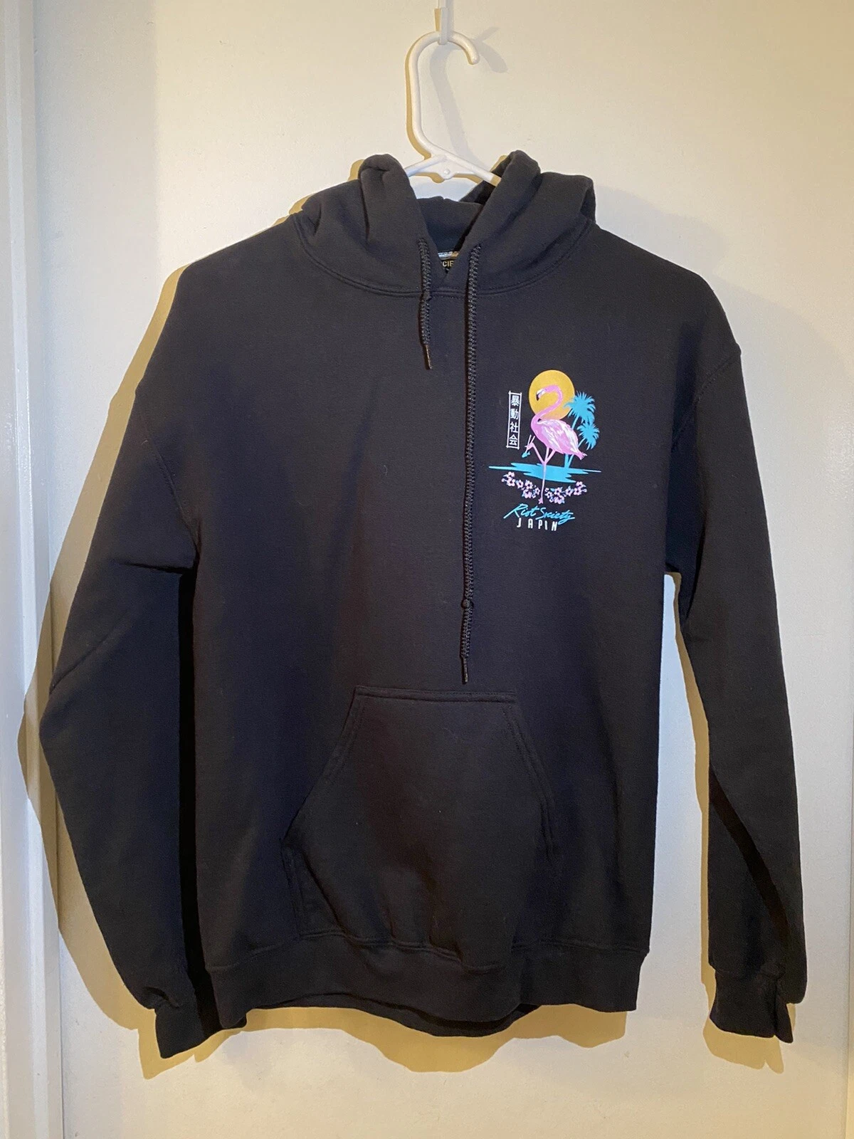 RIOT SOCIETY Sportswear Black Printed Hoodie Sweatshirt Sz S