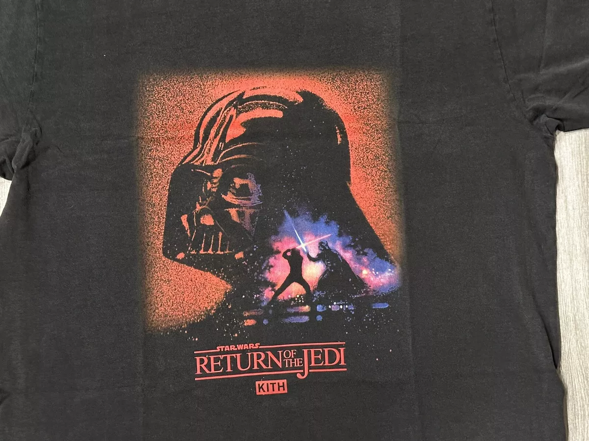 KITH Star Wars Return of the Jedi Darth Vader Poster Black Vintage Tee L  Large