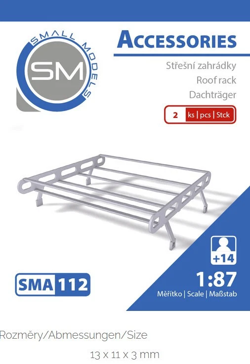 SM 112 Ätzteile, 2x Dachgepäckträger für PKW ,Bausatz, 1:87/ H0
