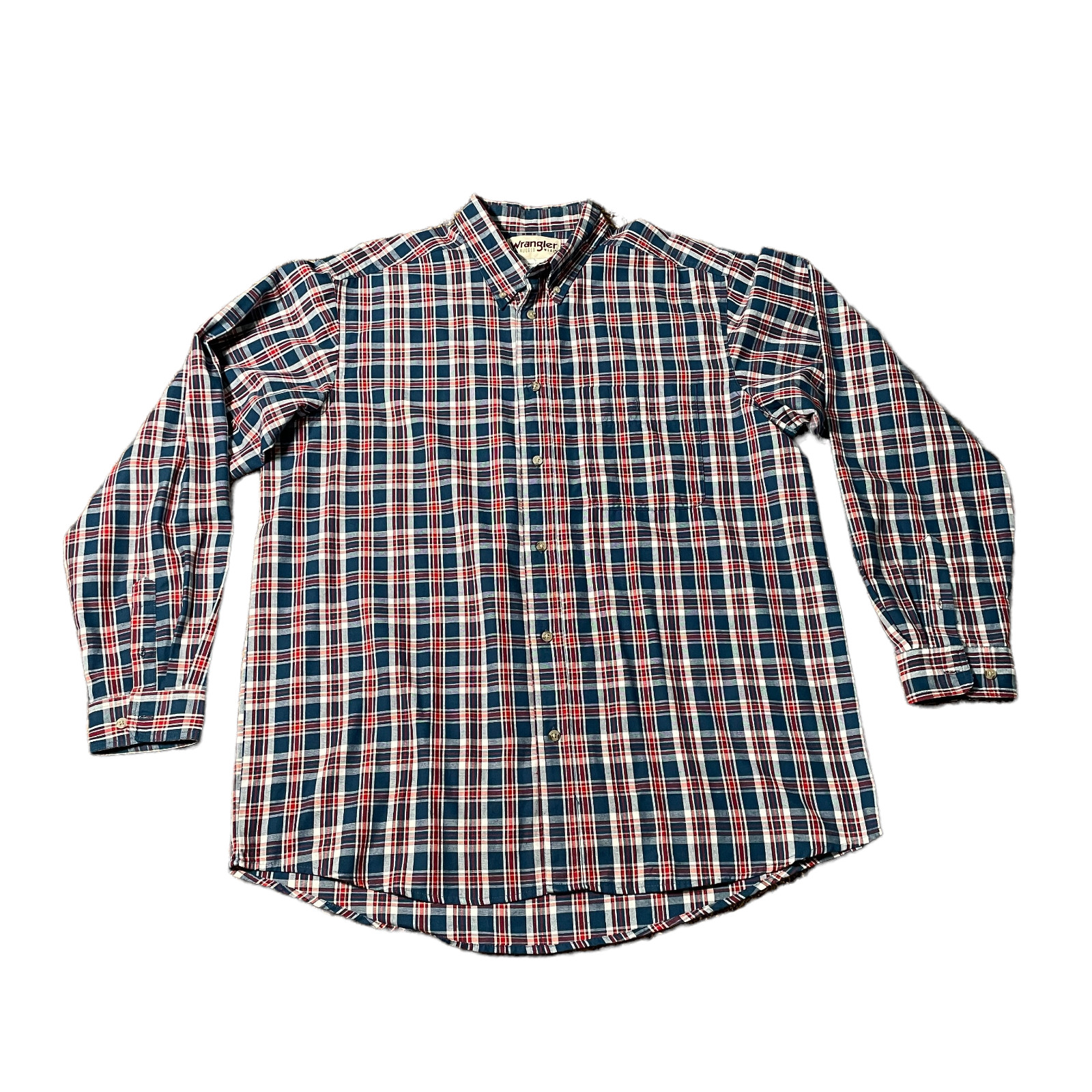 Wrangler Rugged Wear Western Shirt Mens Size XLT Long… Gem