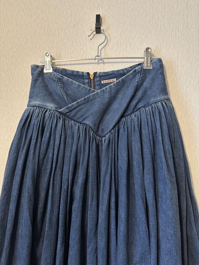 KAPITAL Denim Pleats Sarouel Pants