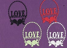 LOVE WITH ROSES die cuts scrapbook cards