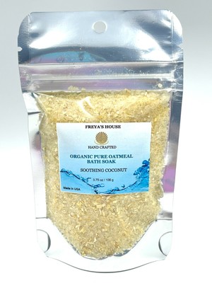 OATMEAL Luxury Organic Coconut Bath Soak /Stress Relief/Soothing Soak