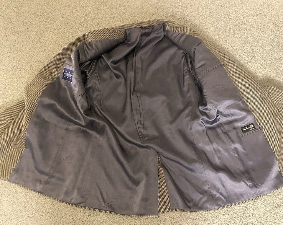 Gieves & Hawkes 100% 羊毛夹克 44R 男式灰色灰色西装外套 Saviile Row London! — 第 4/4 张图片