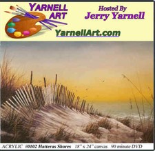 Jerry Yarnell School of Fine Art dvd Hatteras Shores acrylic painting lesson