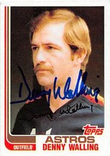 Denny Walling autographed baseball card (Houston Astros) 1982 Topps #147