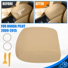 Center Console Lid Armrest Cover Tan Synthetic Leather For Honda Pilot 2009-2015 Center Console Lid Armrest Cover Tan Synthetic Leather For Honda Pilot 2009-2015