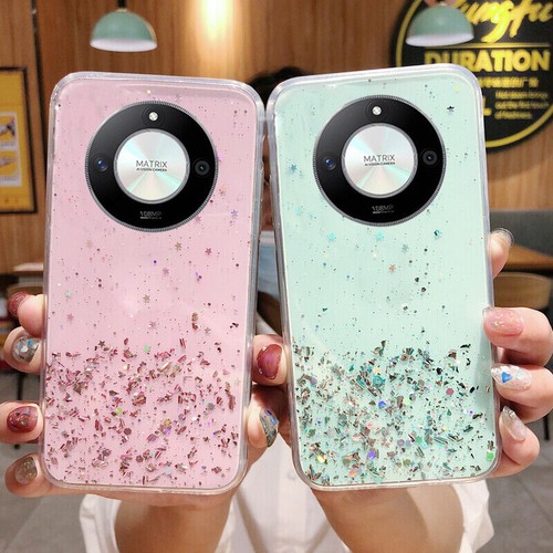 For Honor Magic6 Lite/X8/X7A/90/200 Pro Glitter Bling Clear TPU Phone Case Cover