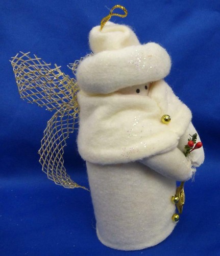 Snow Family Mother Daughter Child White Cotton Coats Hat Gold Stars Buttons Bows - Picture 8 of 10