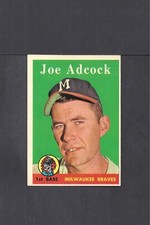 1958 TOPPS #325 JOE ADCOCK-1--BRAVES--NO CREASES--EX/EX/MT++