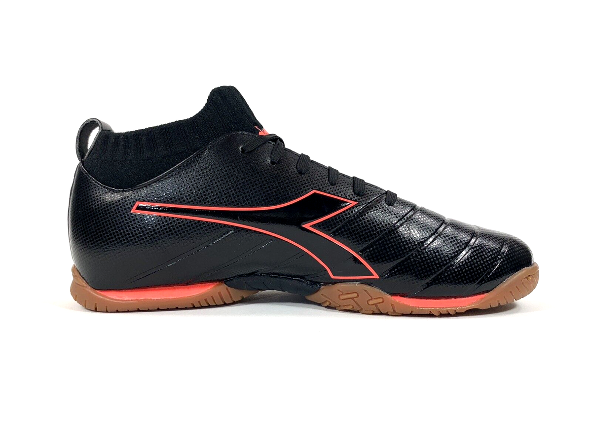 Diadora Brasil Elite R Turf Indoor Soccer Shoes Black Crimson