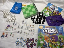 Story Time Chess Board Game 2-in-1 Teach Kids Chess Silly Stories Characters