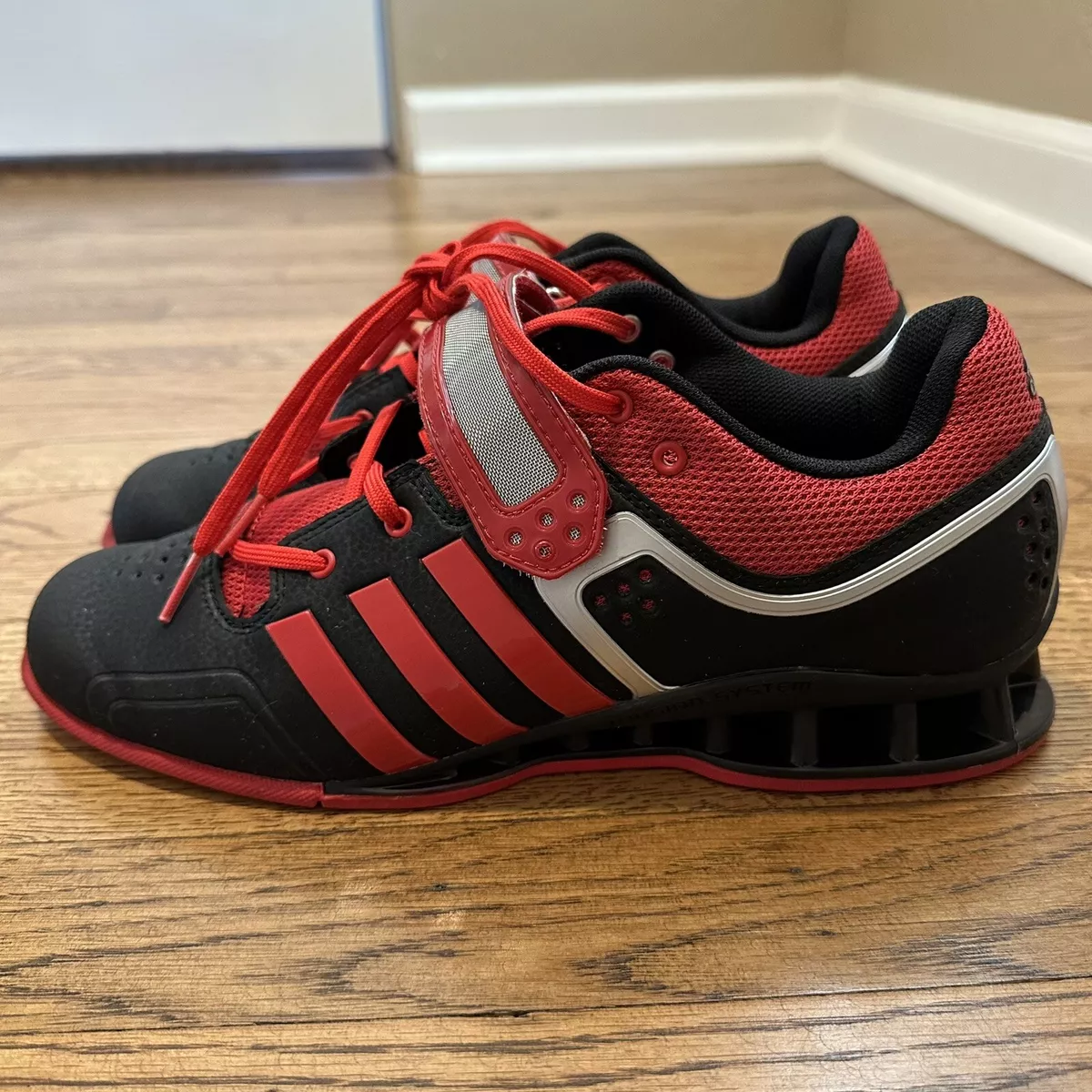 Adidas Adipower Black And Red Size 9 Weightlifting Shoes eBay