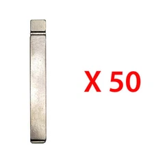 Flip Key Blank Uncut Blade High Security HU100 Replacement for GM (50 Pack)