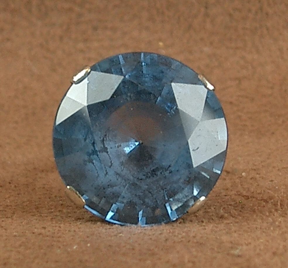 Pendentif Argent Massif - Pierre Bleue Sertie En 4 Griffes - Bijou à Suspendre - Occasion