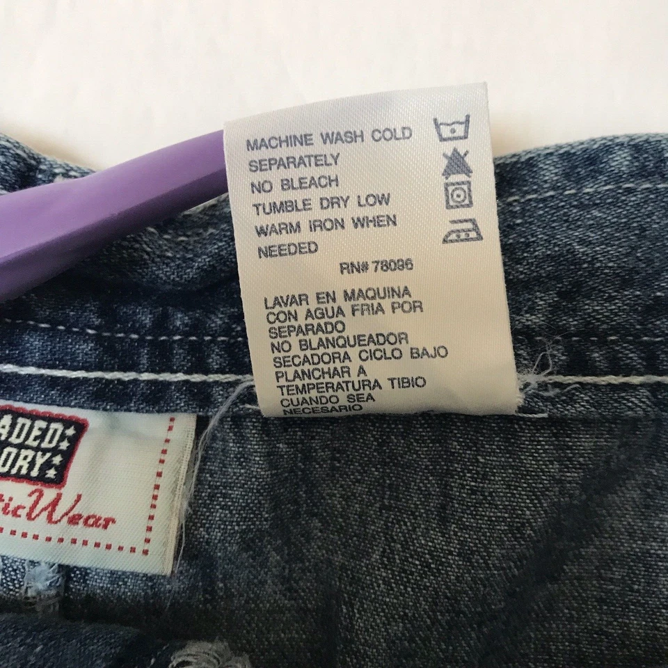 Maxi Falda Vaquera Vintage Mujer 12 28W Bolsillos Años 90 Y2K Vaquera Western Boho Desvanecida Foto 4 de 4