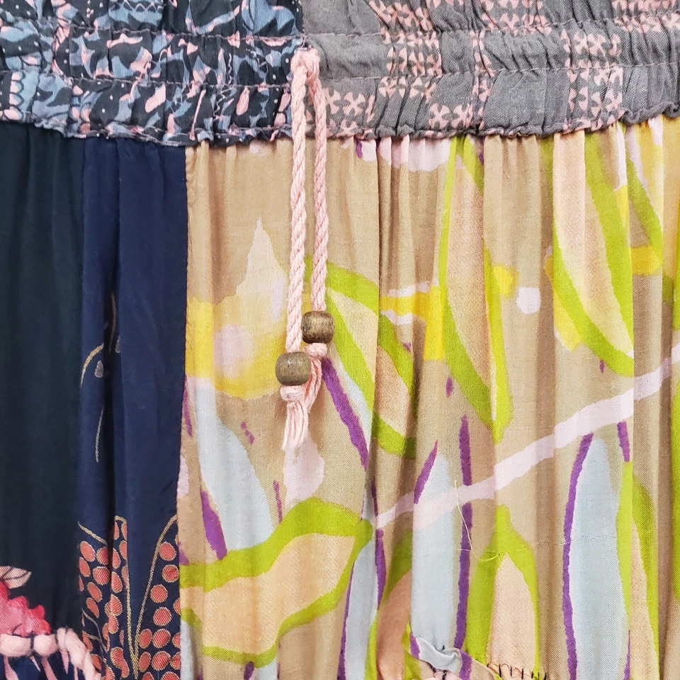 Ana & Kate Womens Artsy Patchwork Maxi Skirt Size L Pink Festival Hippie Boho - Image 2 of 4