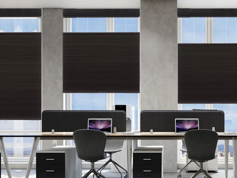 METechs No Drill Blackout Cellular Shade Top Down Bottom Up Cordless Black Blind - Image 3 of 4