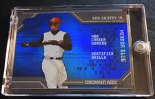 2002 KEN GRIFFEY JR LEAF CERTIFIED SKILLS MIRROR BLUE CS-15 35/75 (341)