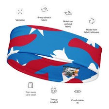 Red, White  Blue Camo - Headband