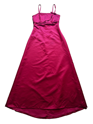 Red Empire Waist Spaghetti Strap Bridesmaid Evening Gown Dress Formal Prom  12 | eBay