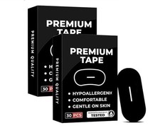 60 Pc. Black Premium Tape Pain Free Removal Hypoallergenic Latex Free Disposable