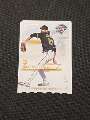 2025 Panini Prospect Edition Braxton Ashcraft #145 Ticket Stub Die-Cut SSP /67