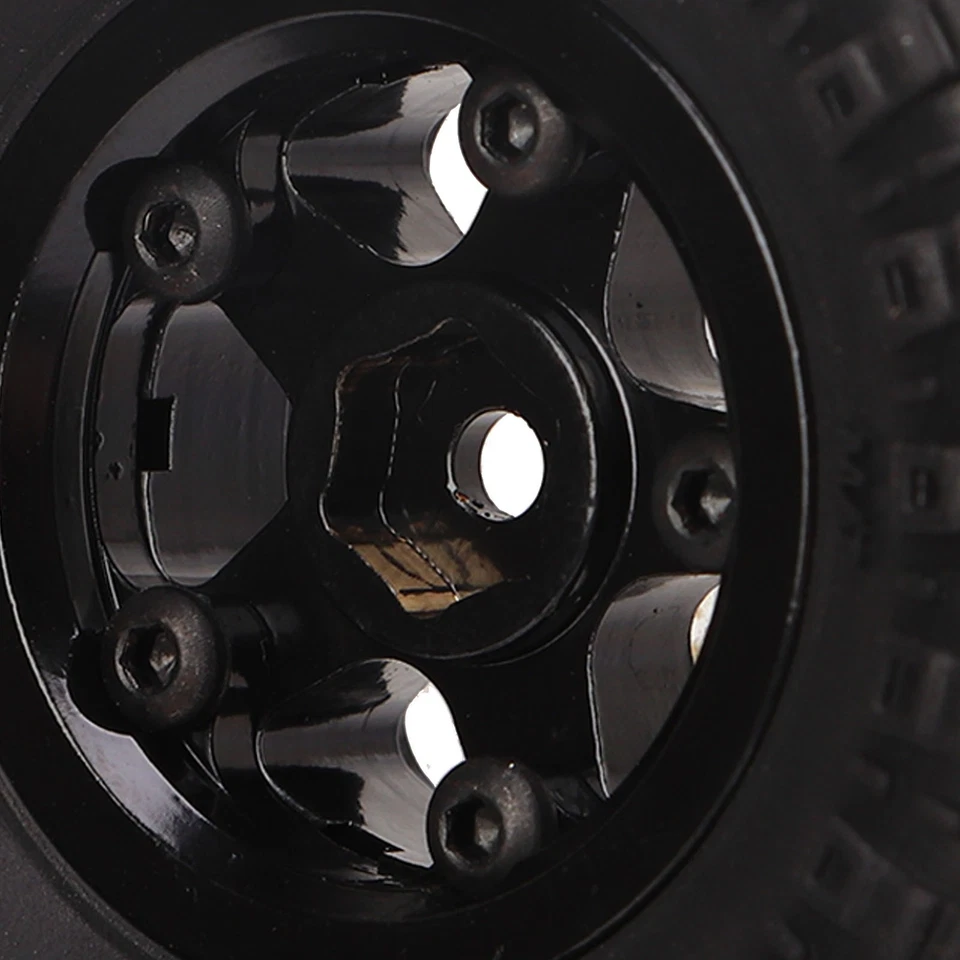 (Black Gold) 1 Zoll RC Reifen Messing Radnabe Gummi RC Autoreifen Für FMS FC DON - Bild 3 von 4