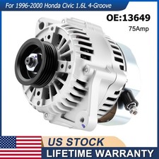 Alternator OEM 13649 For Honda Civic L4 1.6L 1996-2000 75Amp CW 12V 4-Groove