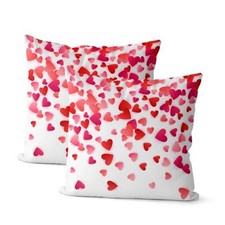 Valentines Day Pillow Covers 18x18 Set of 2 Red 18" x 18" Pack of 2 Pink-3