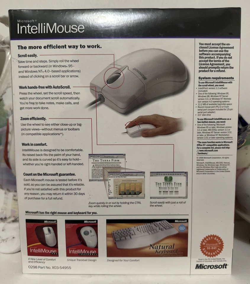 NEW- Microsoft IntelliMouse # X03-54955 SEALED - Image 2 of 4