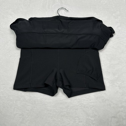 ATHLETA GIRL Swing Skort Black Layered Athletic Skirt Size Medium 8-10 - Picture 3 of 12