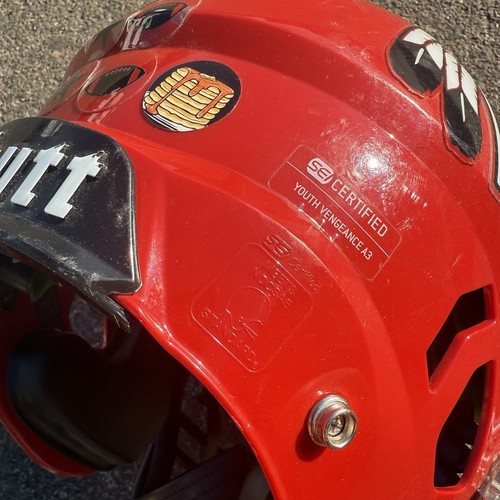 Casco calcio Schutt Youth Vengeance A3 rosso medio 2019 iniziale - Foto 6 di 13