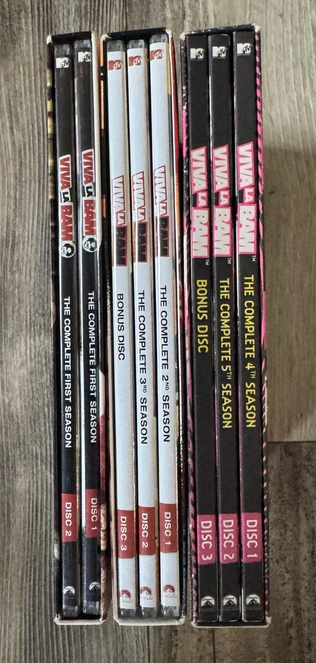 Viva La Bam COMPLETE SERIES Seasons 1-5 DVD Comedy Raunchy + INSERTS MTV 🌟 MINT - Image 4 of 4