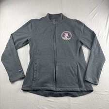University Wisconsin Badgers Pullover Womens L Gray Zip Up Sweatshirt Sweater