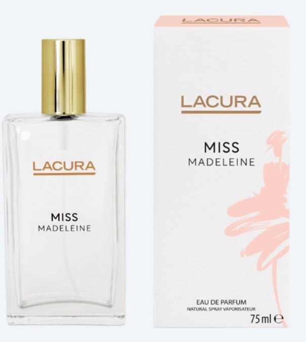 Parfum femme LACURA Miss Madeleine flacon de 75ml souvenirs gourmands